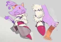 2025 4_toes 5_fingers anthro anthro_focus biped black_claws black_eyebrows black_nose black_pubes blaze_the_cat blush blush_lines bodily_fluids bottomwear breath claws closed_eyes clothed clothed_anthro clothed_female clothing dipstick_tail disembodied_penis domestic_cat dress duo erection eyebrows eyelashes faceless_character faceless_human faceless_male fangs feet felid feline felis female female_anthro female_focus fingers foot_fetish foot_focus foot_play footjob footwear forehead_gem foreskin fur gem genitals glans gloves grey_clothing grey_footwear grey_shoes handwear hi_res high_heels human human_on_anthro interspecies low-angle_view male male/female male_human mammal markings multicolored_body multicolored_clothing multicolored_footwear multicolored_fur multicolored_shoes open_mouth pants pawpads penis pink_pawpads pink_tongue plantigrade plantigrade_pawpads pointy_ears prick_ears pubes purple_body purple_clothing purple_dress purple_ears purple_fur red_clothing red_footwear red_gem red_shoes retracted_foreskin sega sequence sex shoes sock-eater solo_focus sonic_(series) sonic_the_hedgehog_(series) sweat sweat_string sweatdrop sweaty_face sweaty_feet tail tail_markings tan_glans tan_inner_ear tan_penis teeth toe_claws toes tongue two_tone_body two_tone_fur undressing vein veiny_penis white_body white_bottomwear white_clothing white_footwear white_fur white_gloves white_handwear white_pants white_shoes