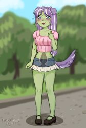 1girls absurd_res anal anthro big_plug bloodymrr blush blush_lines bodily_fluids buttplug clothing female female_only genital_fluids hi_res plug_(sex_toy) sex_toy shaking_legs solo standing vaginal_fluids walking