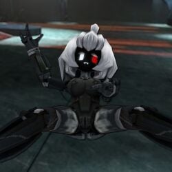 1girls 3_fingers 3d anthro anthro_female anthro_only combine_(half-life_series) combine_sentry combine_turret_girl combineslut cum_stain female female_only half-life_(series) half-life_2 legs_spread presenting_pussy red_eye revealing_pussy robot robot_girl self_upload sentry sentry_turret solo turret white_eye white_hair