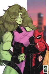 1boy 1boy1girl 1girls avengers big_ass big_breasts big_thighs bigger_female breasts curvaceous curvy curvy_figure digital_media_(artwork) female giantess green-skinned_female green_body green_skin height_difference hips hourglass_figure huge_ass huge_breasts huge_thighs hulk_(series) jennifer_walters killerghost large_ass large_breasts large_female large_thighs larger_female legs light-skinned_male light_skin lordkillerghost macro macro_female male male/female marvel marvel_comics mature mature_female mini_giantess peter_parker she-hulk shorter_male size_difference slim_waist smaller_male spider-man spider-man_(series) straight tall tall_female taller_female thick thick_hips thick_legs thick_thighs thighs voluptuous waist wide_hips wide_thighs wholesome
