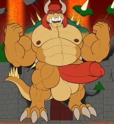 1boy anthro arcwuff balls big_balls big_muscles big_penis bowser erection furry furry_male furry_only genitals giga_bowser growth hair hi_res horns huge_balls huge_muscles huge_penis hyper hyper_balls hyper_genitalia hyper_penis koopa large_penis macro male male_nipples male_only mario_(series) monster muscle_growth muscles muscular nintendo nude penis red_hair reptile scalie solo solo_focus solo_male super_smash_bros. turtle yellow_skin