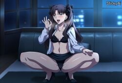 accurate_art_style ai_generated anime_coloring cheating cheating_girlfriend cuckold fate/stay_night fate_(series) flat_chest flat_chested matou_shinji mature_female netorare night ntr sex small_breasts stickyai tohsaka_rin twintails