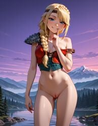 1girls ai_generated areola areolae aroused aroused_face aroused_female aroused_smile ass astrid_hofferson blonde blonde_female blonde_hair blonde_hair_female blue_eyes boobs bottomless bottomless_female braid braided_hair braids breast breasts breasts_out butt cleavage curvaceous curvaceous_body curves curvy curvy_body curvy_female curvy_figure dreamworks exposed exposed_ass exposed_breast exposed_breasts exposed_butt exposed_nipple exposed_nipples exposed_pussy exposed_vagina female female_only finger finger_in_mouth finger_in_own_mouth fingers heroine horny horny_expression horny_face horny_female hourglass_figure how_to_train_your_dragon how_to_train_your_dragon_2 inner_sideboob light-skinned_female light_skin mostly_nude mostly_nude_female nipple nipples partially_clothed partially_clothed_female pauldron pauldrons pussy red_clothes red_clothing seductive seductive_eyes seductive_gaze seductive_look seductive_mouth seductive_pose seductive_smile sideboob solo solo_female vagina viking viking_female voluptuous voluptuous_female woman