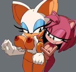 2girls :q amy_rose animal_ears animal_nose anthro areolae bat_ears bat_girl blue_eyeshadow body_fur bracelet breast_grab breast_lift breasts clenched_hand clenched_hands closed_mouth completely_nude completely_nude_female coolerinker cowboy_shot elbow_gloves eye_contact eyeshadow flat_color from_behind furry_with_furry gloves grabbing grabbing_another's_breast grabbing_from_behind green_eyes grey_background groin groping groping_breasts hairband half-closed_eyes happy inker_comics inkershike interspecies jaggy_lines jewelry large_breasts licking_lips lipstick looking_at_another looking_at_breasts looking_back looking_down makeup medium_breasts multiple_girls nipples nude orange_fur pink_eyeshadow pink_fur pink_hair pink_lips red_hairband rouge_the_bat short_hair sidelocks sideways_mouth simple_background smile sonic_(series) sonic_the_hedgehog_(series) standing tail thighs two-tone_fur white_fur white_gloves white_hair yuri