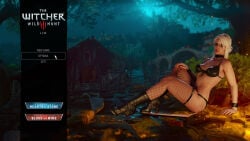 1girls 3d bra breasts cd_projekt_red ciri collar female female_only fishnet_legwear fishnets freckles freckles_on_face green_eyes high_heel_boots light-skinned_female light_skin lingerie mascara night outdoors robdecado scar slave_collar solo solo_female the_witcher_(series) the_witcher_3:_wild_hunt thong toussaint white_hair