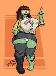 breasts curvy dat_ass electronic_arts female plants_vs_zombies popcap ripped_clothing ripped_pants tears undead vaginal_penetration zombie zombie_(pvz) zombie_girl plants_vs._zombies_heroes zombology_teacher_(pvz) teacher huge_breasts breasts_out glasses brunette e478 nipple_bulge nipple_slip gore bone