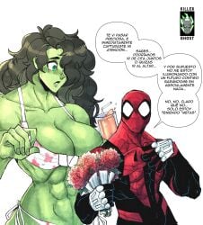 1boy 1boy1girl 1girls avengers big_ass big_breasts big_thighs bigger_female breasts curvaceous curvy curvy_figure digital_media_(artwork) female giantess green-skinned_female green_body green_skin height_difference hips hourglass_figure huge_ass huge_breasts huge_thighs hulk_(series) jennifer_walters killerghost large_ass large_breasts large_female large_thighs larger_female legs light-skinned_male light_skin lordkillerghost macro macro_female male male/female marvel marvel_comics mature mature_female mini_giantess peter_parker she-hulk shorter_male size_difference slim_waist smaller_male spider-man spider-man_(series) straight tall tall_female taller_female thick thick_hips thick_legs thick_thighs thighs voluptuous waist wide_hips wide_thighs