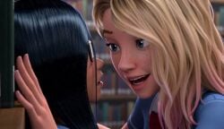 ai_generated blacklight9699 crossover disney futanari gwen_stacy_(spider-verse) huge_cock marvel marvel_comics penis_growth pixar spider-man:_into_the_spider-verse spider-man_(series) tagme the_incredibles video violet_parr