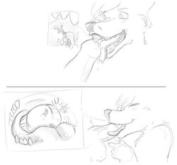 anthro beherit cum macro micro micro_on_macro oral penis saliva size_difference vore