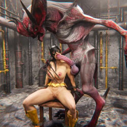 1girls 1monster 3d batgirl big_breasts big_penis blowjob crossover dc_comics female female_focus hi_res interspecies katakan large_breasts mehlabs monster monster_on_female nipples nude nude_female pussy red_hair sex the_witcher_(series) vaginal_penetration voluptuous voluptuous_female