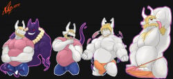 anthro armpit_hair asgore_dreemurr beard belly big_penis big_tongue black_background black_sclera blonde_hair body_hair bovid bulge caprine chest_hair clothing corruption erection facial_hair fur generation_1_pokemon gengar genitals goat growth hair horn huge_penis long_tongue male mammal mature_male muscle_growth musclegut muscular muscular_male nintendo penis pokemon pokemon_(species) possession pubes purple_body red_eyes rikuoxas sequence simple_background snout thong tongue tongue_out transformation undertale_(series) underwear vein veiny_penis white_body white_fur