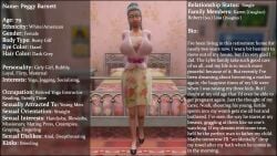 3d big_boobs big_breasts big_tits busty busty_female caption character_sheet english_text gilf glasses grandma grandmother granny grey_hair grey_hair_female mature mature_female mature_woman original_character original_characters petite petite_body petite_female sim_doe sims sims4 sims_4 text the_sims the_sims_4