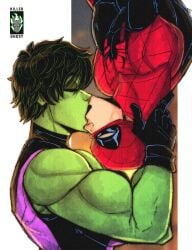 1boy 1boy1girl 1girls avengers big_ass big_breasts big_thighs bigger_female breasts curvaceous curvy curvy_figure digital_media_(artwork) female giantess green-skinned_female green_body green_skin height_difference hips hourglass_figure huge_ass huge_breasts huge_thighs hulk_(series) jennifer_walters killerghost large_ass large_breasts large_female large_thighs larger_female legs light-skinned_male light_skin lordkillerghost macro macro_female male male/female marvel marvel_comics mature mature_female mini_giantess peter_parker she-hulk shorter_male size_difference slim_waist smaller_male spider-man spider-man_(series) straight tall tall_female taller_female thick thick_hips thick_legs thick_thighs thighs voluptuous waist wide_hips wide_thighs wholesome kissing