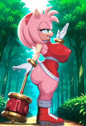 ai_generated amy_rose anthro big_ass big_breasts female_only furry furry_female hammer inminent_sex mobian_(species) no_panties pussy pussy_peek randomaifun sex slim_waist sonic_(series) sonic_the_hedgehog_(series) thick_legs thick_thighs wide_hips