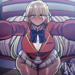 youkoso_jitsuryoku_shijou_shugi_no_kyoushitsu_e classroom_of_the_elite nanase_tsubasa 1girls breasts huge_breasts thick thick_thighs voluptuous voluptuous_female voluptuous_body thick_hips curvy curvy_figure curvaceous curvy_female curvy_body curvy_hips curvaceous_figure curvaceous_female looking_at_viewer smile smiling smiling_at_viewer seductive seductive_look seductive_smile seductive_eyes blush blushing blushing_at_viewer indoors bed bedroom female female_only female_focus solo solo_focus solo_female ai_generated novelai cloud115599