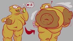 alphys anthro areola belly big_areola big_belly big_breasts breast_expansion breasts buckteeth deep_navel double_chin expansion eyewear female female_only flask genitals glasses hi_res huge_areola huge_breasts hyper hyper_breasts lizard navel nipples nude obese obese_anthro obese_female overweight overweight_anthro overweight_female reptile scalie solo standing teeth thick_thighs thought_bubble undertale undertale_(series) vulva vyralewd yellow_body