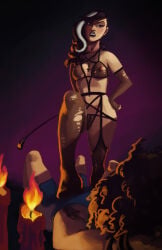bicksmut female male female_focus femdom malesub real_person danny_sexbang dan_avidan suzy_berhow mortem3r game_grumps dominatrix black_hair riding_crop breasts nipples nipples_visible_through_clothing pussy pubic_hair translucent_clothing garter_straps garter_belt stepped_on 1girls 1boy 2014