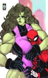 1boy 1boy1girl 1girls avengers big_ass big_breasts big_thighs bigger_female breasts curvaceous curvy curvy_figure digital_media_(artwork) female giantess green-skinned_female green_body green_skin height_difference hips hourglass_figure huge_ass huge_breasts huge_thighs hulk_(series) jennifer_walters killerghost large_ass large_breasts large_female large_thighs larger_female legs light-skinned_male light_skin lordkillerghost macro macro_female male male/female marvel marvel_comics mature mature_female mini_giantess peter_parker she-hulk shorter_male size_difference slim_waist smaller_male spider-man spider-man_(series) straight tall tall_female taller_female thick thick_hips thick_legs thick_thighs thighs voluptuous waist wide_hips wide_thighs wholesome