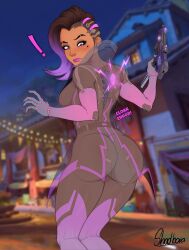 1girls almost_nude alternate_version_at_source alternate_version_available ass big_ass big_thighs breasts bubble_ass bubble_butt fanart fat_ass female medium_breasts overwatch overwatch_2 pinup public_exposure public_indecency public_nudity see-through see-through_clothing shadboy sideboob sombra thick_ass thick_legs thick_thighs thighs wardrobe_malfunction
