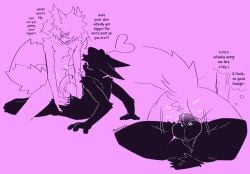 2025 aak_(arknights) anal anal_penetration anthro anus arknights balls black_body black_fur blush blush_lines bodily_fluids cowgirl_position dialogue domestic_cat dripping drooling duo erection eyes_closed felid feline felis foreskin from_front_position fur genital_fluids genitals grinding hair heart_symbol hi_res humanoid_genitalia humanoid_penis hypergryph looking_at_another looking_at_partner lying male male/male mammal moan nerunaur nipples noir_(noirzvault) on_back on_bottom on_top onomatopoeia penetration penis precum precum_drip saliva sex signature simple_background sitting sitting_on_another sound_effects studio_montagne tail text