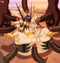 2026 absurd_res ahegao anus balls beach big_butt big_penis black_penis bodily_fluids bukkake butt cum dusk dusk_mane_necrozma erection extra_arms feral foreskin generation_7_pokemon genital_fluids genitals glans group group_sex hi_res human humanoid_genitalia humanoid_penis imminent_sex kiffy_(artist) legendary_pokemon legs_up looking_pleasured lying male male/male mammal mane necrozma nintendo orgy penis pink_glans pokemon pokemon_(species) sand sex solgaleo spread_butt spread_wings spreading tongue tongue_out white_body white_penis wings yellow_eyes yellow_tongue