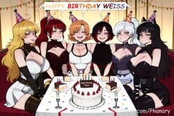 1female 1girl 1girls 2026 6+girls :d :p absurdres aesthetic ahoge ai_generated animal_ears anime anime_style artist_name bare_shoulders beautiful beautiful_female beautiful_girl belt big_ass big_breasts birthday birthday_cake bitch black_dress black_hair black_thighhighs blake_belladonna blonde_hair blue_eyes blurred_background blush blush_lines blushing blushing_female breasts bubble_ass bubble_butt cake candle cat_ears catgirl choker cleavage cleavage_cutout closed_mouth clothing_cutout comic comic_page comic_panel comic_strip confetti couch cover_page curvy curvy_body curvy_female curvy_figure curvy_hips curvy_thighs cute cute_face detached_sleeves dialogue digital_art digital_painting dress english english_dialogue english_text fangs female female_only food fruit gloves gradient_hair green_eyes grey_eyes half-closed_eyes happy happy_birthday hat high_ponytail high_quality highres huge_breasts indoors large_ass large_breasts line_art long_comic long_hair looking_at_viewer medium_breasts multicolored_hair multiple_girls multiple_panels naughty_face nora_valkyrie open_mouth orange_hair party_hat patreon patreon_link patreon_logo patreon_username phanary ponytail purple_eyes pyrrha_nikos red_hair rooster_teeth ruby_rose rwby rwby_ice_queendom scar scar_across_eye scar_on_face sexy sexy_body sexy_female sexy_pose short_hair side_ponytail singing sisters sitting skirt sleeveless slut smile soft_shading solo_focus speech_bubble strawberry table tank_top teeth text text_box text_bubble text_focus thick thigh_boots thighhighs tongue tongue_out v_arms viz_media watermark wavy_hair web_address weiss_schnee white_dress white_hair white_tank_top yang_xiao_long yellow_eyes