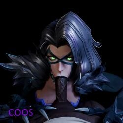 2026 3d 3d_animation animated black_cat_(marvel) black_cat_(marvel_rivals) black_penis blender blowjob coos dark-skinned_male dark_skin felicia_hardy fellatio glowing_eyes interracial long_hair marvel marvel_comics marvel_rivals pov pov_eye_contact spider-man_(series) video white_hair