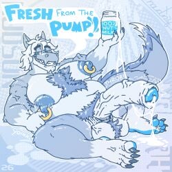 animal_genitalia anthro areola armpit_hair ball_tuft balls beard big_balls big_muscles big_nipples big_pecs big_penis blue_body blue_eyes blue_nipples bodily_fluids body_hair bottle chest_hair claws container cum dialogue digital_drawing_(artwork) digital_media_(artwork) dragon dripping english_text erection facial_hair feet foreskin fur furred_dragon furred_scalie genital_fluids genitals glans grey_body hair hairy happy_trail horn huge_nipples huge_penis humanoid_genitalia humanoid_penis hyper hyper_genitalia hyper_penis jewelry lactating leaking looking_at_viewer male male_anthro male_lactation mammal milk moobs musclegut muscular muscular_anthro muscular_male mythological_creature mythological_scalie mythology naudiz_(artist) navel nipple_piercing nipple_ring nipples nude overweight overweight_anthro overweight_male partially_retracted_foreskin pecs penis piercing precum pubes ring ring_(jewelry) ring_piercing scalie simple_background smile solo sound_effects speech_bubble tail teeth text throbbing toes tuft vein veiny_penis white_body white_genitals white_hair