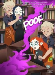 age_difference aged_down chimichurri elf elf_ears glasses hunter hunter_(the_owl_house) lilith_clawthorne lilith_clawthorne_(young) master_chimichurri milf potion scar scar_on_face scars smile tagme the_owl_house the_owl_house_(finale) younger_male