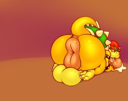 anus ass bowser hyper hyper_anus male male_only mario_(series) nintendo penis solo yowesephth