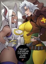 2girls abs athletic athletic_female big_boobs big_breasts big_tits blush blushing blushing_female boku_no_hero_academia boobs breasts brunette brunette_female brunette_hair bunny_ears bunny_girl clothed clothes clothing curvaceous curvaceous_body curvaceous_female curvaceous_figure curvaceous_hips curvy curvy_body curvy_female curvy_figure female female_focus female_only foonie_xd hands_on_hips heroine hips jacket larger_female leotard long_hair marvel marvel_rivals miruko muscular muscular_female muscular_thighs my_hero_academia rogue_(marvel_rivals) rogue_(x-men) shorter_female skin_tight smaller_female superhero superheroine taller_female thick_hips thick_thighs thighs tight_clothing tits wide_hips