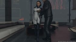 1boy 1girls 3d android animated areolae ass ass_slap bed black_hair bouncing_breasts breasts clapping_cheeks commander_shepard creampie cum_in_pussy cum_inside doggy_style edi eva_core female female_focus from_behind gynoid hanging_breasts large_penis light-skinned_female light-skinned_male light_skin longer_than_30_seconds male maleshep mass_effect mass_effect_3 moaning muscular muscular_male navel nipples no_sound nude orgasm penis pillow pussy robot robot_girl savagecabbage sex short_video shorter_than_one_minute straight tagme vaginal_penetration video