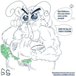 shrimpo_(dandy's_world) finn_(dandy's_world) gatorsnakes fat fat_male fat_ass cuntboy weight_gain eating fluffy fluffy_hair fluffy_chest ugly_man ugly eye_bags dandys_world dandy's_world pizza ice_cream growling growling_belly angry angry_face angry_expression