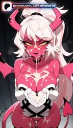 hi_res artist_name 1girls patreon_username 2026 electroworld high_quality watermark ai_generated patreon 1girl stable_diffusion highres high_resolution cum_on_tongue demon_tail demon_horns thighhighs cum tits big_tits white_hair cum_on_hair busty cum_on_breasts ejaculation one_eye_closed suggestive_fluid big_breasts chest boobs long_hair cum_on_body cum_on_clothes tail demon_girl colored_skin bust red_skin facial breasts horns large_breasts big_chest bukkake verosika_mayday_(helluva_boss) helluva_boss