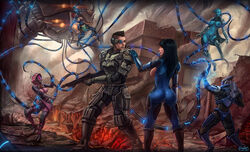 alien armor asari ashley_williams ass big_butt commander_shepard femshep garrus_vakarian glowing glowing_eyes harbinger_(mass_effect) hood human james_vega liara_t'soni male mammal mass_effect nude quarian reaper_(mass_effect) suit tagme tali'zorah_nar_rayya tentacle turian vempire video_games