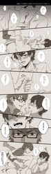 2boys ace_of_diamond anal anus ass bed blush comic cum cumdrip erection glasses male_only miyuki_kazuya monochrome multiple_boys penis sawamura_eijun sex tagme wince yaoi