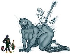 4:3 absurd_res ahegao anthro big_breasts big_butt black_body black_fur bovid breasts butt butt_slap caprine claws doggystyle dominant dominant_male duo felid female from_behind_position fur goat goat_(movie) hi_res horn interspecies jaguar jett_fillmore larger_female larger_sub looking_pleasured male male/female mammal mature_female mind_break motion_lines mug_m8 muscular muscular_anthro nude nude_anthro nude_female nude_male pantherine ripples sex size_difference slap smaller_male spanking submissive submissive_female will_harris_(goat_movie)