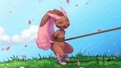 ai_generated ambiguous_gender animated ball_gag bondage chained chains enslaved forced gagged helpless lopunny mp4 pokemon pokemon_(species) rope slave solo sound tagme tied_up video wide_hips wide_thighs