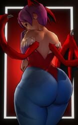 1girls 3d 3d_animation animated ass big_ass bottom_heavy bubble_butt clothing darkstalkers demon demon_girl fat_ass female female_only flat_chest huge_ass jiggle jiggling_ass large_ass lilith_aensland looking_at_viewer looking_back massive_ass no_sound nurico pink_hair short_hair solo succubus swaying swaying_hips thick_ass thick_thighs thunder_thighs video wide_hips wings