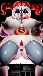 1girls 2026 3d 3d_render animatronic animatronic_female animatronic_girl anus baby_(fnafsl) background big_breasts big_nipples breasts circus_baby circus_baby_(fnaf) circus_baby_(original) clown clown_girl completely_nude completely_nude_female duranomates eyes female female_only finger_on_lip five_nights_at_freddy's five_nights_at_freddy's:_sister_location fnaf green_eyes hair jordevoir looking_at_viewer naked naked_female nipples nude nude_female pussy red_hair robot robot_girl robot_humanoid scottgames sister_location sitting solo thick_thighs vagina white_body white_skin
