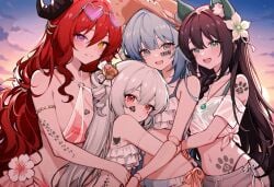 yog-sothoth's_yard re-edit bbc_tattoo qos_tattoo qos qos_choker multiple_girls multiple_females