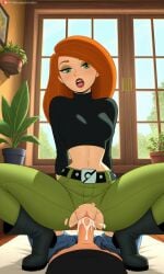 kim_possible kimberly_ann_possible cum cum_in_pussy cum_on_penis cum_overflow bare_midriff disney disney_channel 1girls petite petite_body petite_female medium_breasts large_breasts narrow_waist wide_hips hourglass_figure long_eyelashes eyelashes eyebrows eyeshadow eyeliner lipstick mascara makeup shiny_skin green_eyes long_hair orange_hair red_hair 1boy 1boy1girl belt black_footwear black_shirt boots breasts clothed_sex cowgirl_position crop_top denim female female_penetrated freckles green_pants indoors jeans lips long_sleeves looking_at_viewer male male/female male_penetrating_female midriff navel open_mouth pants penis penis_in_pussy plant potted_plant pov pussy sex shirt solo_focus spread_legs squatting_cowgirl_position straddling straight sweater torn_clothes torn_pants vaginal_penetration vaginal vaginal_sex window realistic ai_generated ai_assisted hi_res waifufamily
