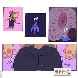 ambiguous_gender anthro anus booger_(bxxpie) butt clothing duo extreme_size_difference female hexel_(scalesack) hi_res hog-nosed_snake inside_clothing mammal nude nude_anthro pubes reptile rodent scalesack_(hex) scalie sciurid size_difference snake spread_butt spreading trapped_in_butt trapped_in_clothing tree_squirrel