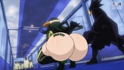 big_ass body_writing huge_ass my_hero_academia tagme tattoo tsuyu_asui useless_clothing