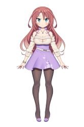 artist_request beatus_creation big_breasts blue_eyes breasts cleavage clothed_female legend_of_dark_witch mature_female non-nude pink_hair prandelli stockings teacher vtuber