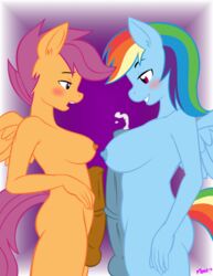 2futas animal_genitalia anthro anthrofied areola autopaizuri balls big_penis blue_body blush breasts comparing comparing_breasts comparing_penis cum cumshot dickgirl duo ejaculation equine erection flat_colors friendship_is_magic frottage furry futa_on_futa futa_only futanari hair happy horsecock intersex large_breasts mammal megasweet multicolored_hair my_little_pony nipples nude open_mouth orange_body orgasm paizuri pegasus penis penises_touching precum purple_eyes purple_hair rainbow_dash_(mlp) rainbow_hair scootaloo_(mlp) sex short_hair side_view smile standing straight_hair testicles three-quarter_portrait unhappy voluptuous wings