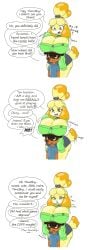 animal_crossing big_ass big_breasts big_butt boobhat bouncing_breasts breasts_on_head chocolatetophie cleavage cleavage_overflow deleted deleted_in_source furry huge_ass huge_breasts huge_butt isabelle_(animal_crossing) multiple_pages questionable_consent sequence tagme teasing tight_clothing timmy_nook undersized_clothes wobbling_breasts