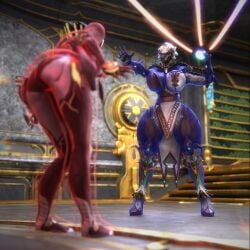 3d attribute_theft big_ass big_breasts breasts bubble_butt cleavage female huge_ass huge_breasts mag_(warframe) protea_(warframe) qzk_forte tagme thick_thighs warframe wide_hips