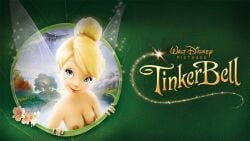 ai_assisted blonde_female blonde_hair blue_eyes boobs_out breasts cirax2024 disney disney_fairies edit edited edited_image edited_official_artwork female_focus female_only looking_at_viewer nipples red_lipstick solo_female tagme tinker_bell walt_disney