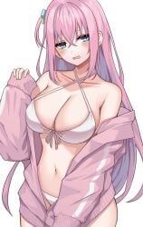 1girls 2d absurd_res absurdres bare_belly bare_chest bare_midriff bare_navel bare_shoulders bare_skin bare_thighs belly belly_button bikini bikini_bottom bikini_top birthing_hips blue_eyes blue_eyes_female blush blush_face blush_lines blushed_face blushing_at_viewer blushing_face blushing_female bocchi_the_rock! breasts bust_cup busty busty_female busty_teen child_bearing_hips cleavage coat collarbone crossed_bangs curvaceous curvaceous_body curvaceous_female curvaceous_figure curvaceous_hips curvaceous_teen curvy curvy_body curvy_female curvy_figure curvy_hips curvy_teen dot_nose embarrassed_exposed_female embarrassed_expression embarrassed_female exposed_belly exposed_chest exposed_midriff exposed_navel exposed_shoulders exposed_skin exposed_thighs fair_skin female female_focus female_only fertile_hips fingers front-tie_bikini front-tie_bikini_top front-tie_top gotou_hitori hair_between_eyes hair_ornament head_tilt high_resolution high_school_student highres hourglass_figure jacket kushinaka large_breasts lean_body lean_figure legs light-skined_female light-skinned light-skinned_female light_skin light_skin_female light_skinned light_skinned_female lips long_hair looking_at_viewer midriff narrow_waist navel nervous nervous_expression nervous_face nervous_female open_coat open_jacket open_mouth open_topwear open_track_jacket parted_lips pink_coat pink_eyebrows pink_hair pink_hair_female pink_jacket pink_topwear pink_track_jacket pink_track_suit school_girl seductive_body seductive_cleavage seductive_hips seductive_thighs shoulders shy sidelocks simple_background slender_body slender_waist slim_girl slim_waist smooth_skin solo standing string_bikini swimsuit swimwear teen_girl teenage_girl teenager thighs thin_waist tilted_head topwear track_jacket track_suit upper_body white_background white_bikini white_bikini_bottom white_bikini_top white_string_bikini white_swimsuit white_swimwear wide_hips